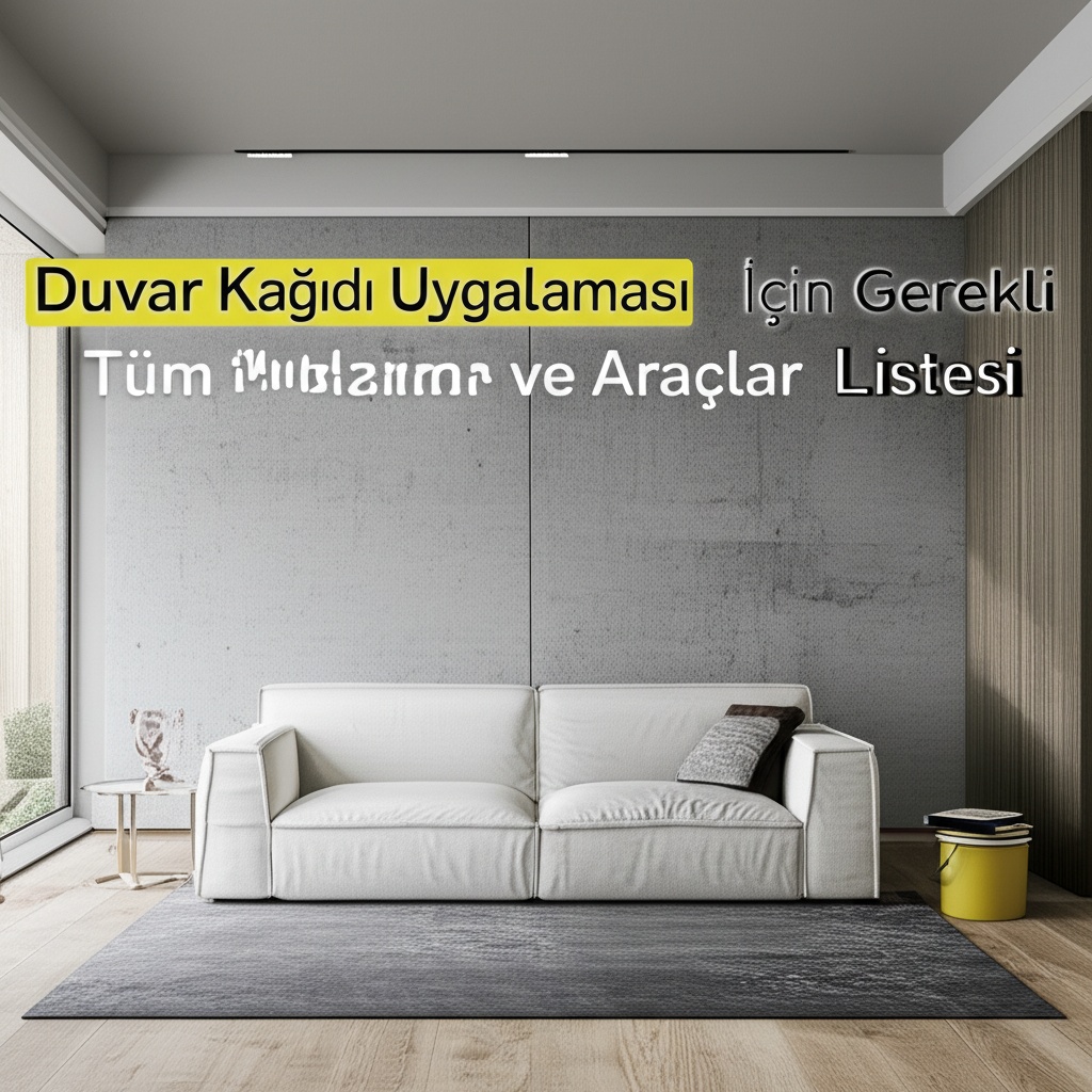 Duvar Kağıdı Uygulaması İçin Gerekli Tüm Malzeme ve Araçlar Listesi