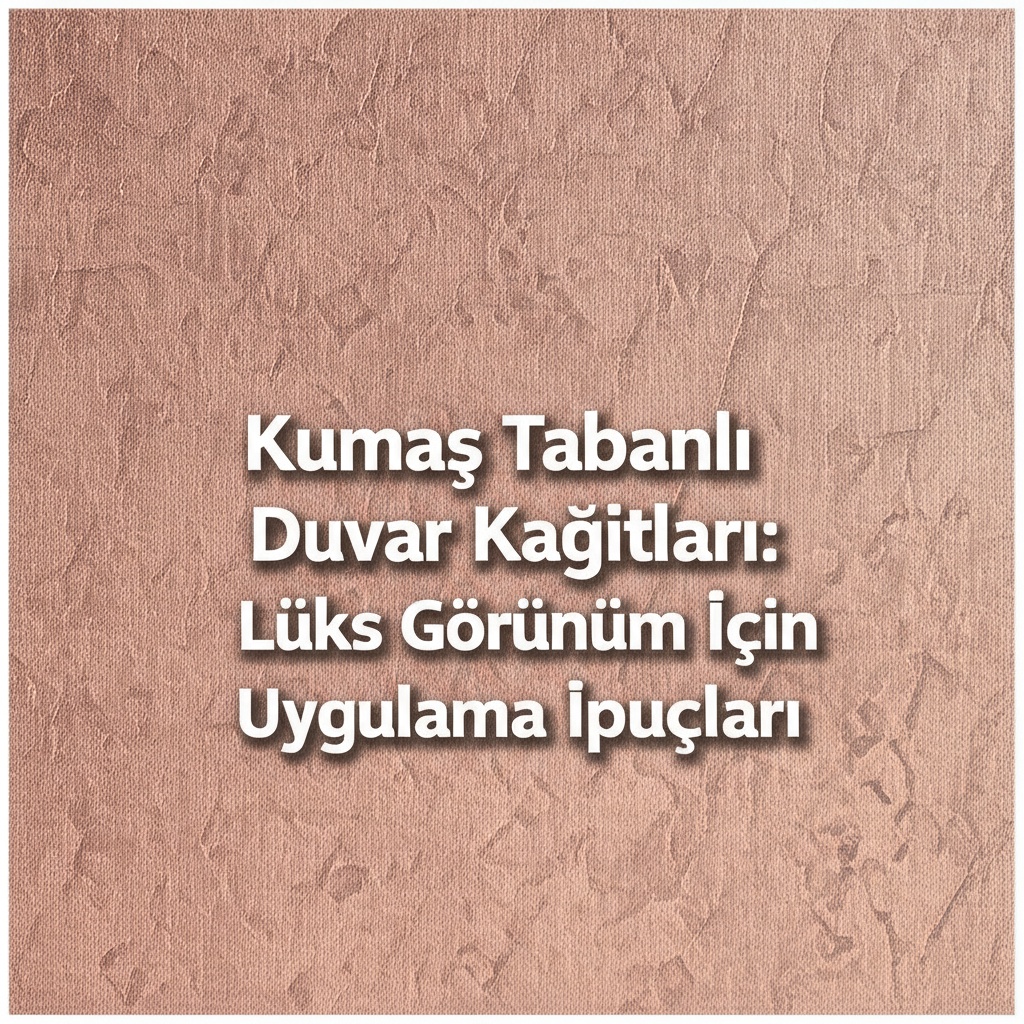 Kumaş Tabanlı Duvar Kağıtları: Lüks Görünüm İçin Uygulama İpuçları