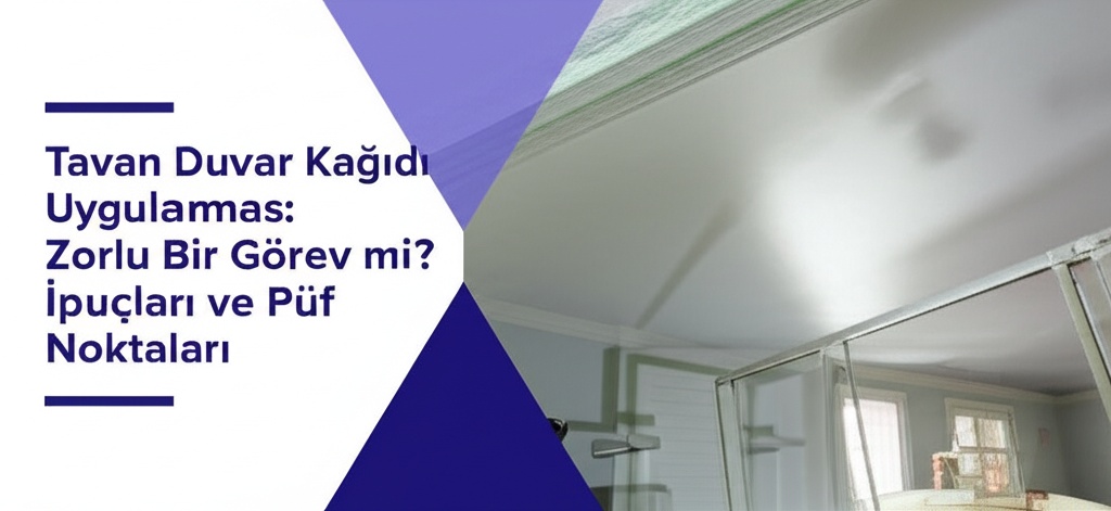 Tavan Duvar Kağıdı Uygulaması: Zorlu Bir Görev mi? İpuçları ve Püf Noktaları